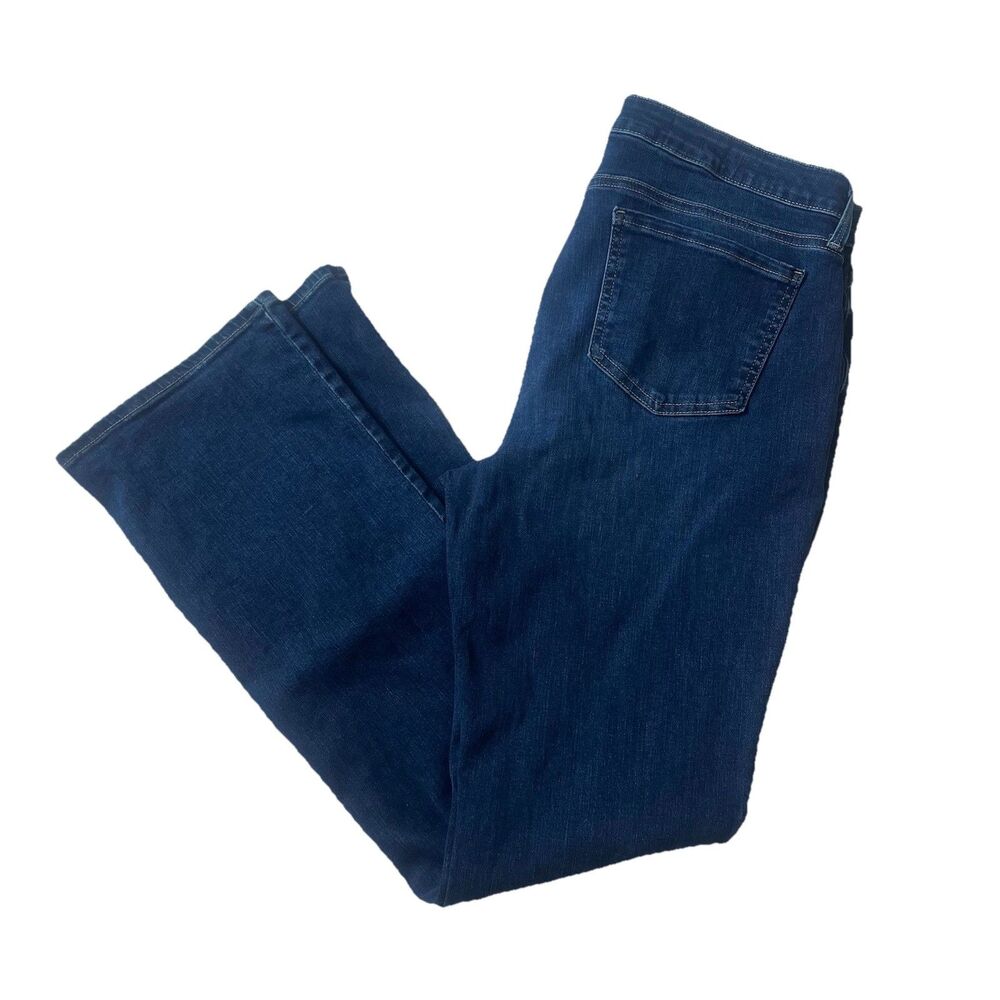 NYDJ Not Your Daughters Jeans Sz 12 X 32.5 Barbara Bootcut Stretch Blue Denim